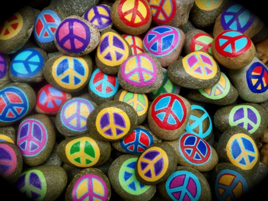Peace Rock Painting